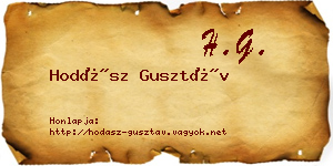 Hodász Gusztáv névjegykártya