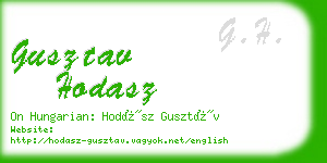 gusztav hodasz business card